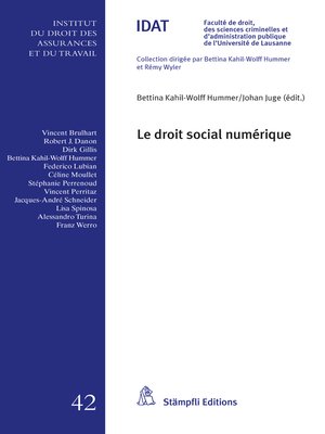 cover image of Le droit social numérique